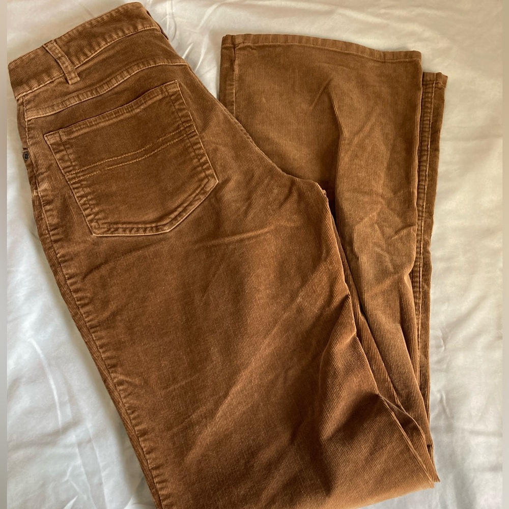 Brown Corduroy Flared Pants